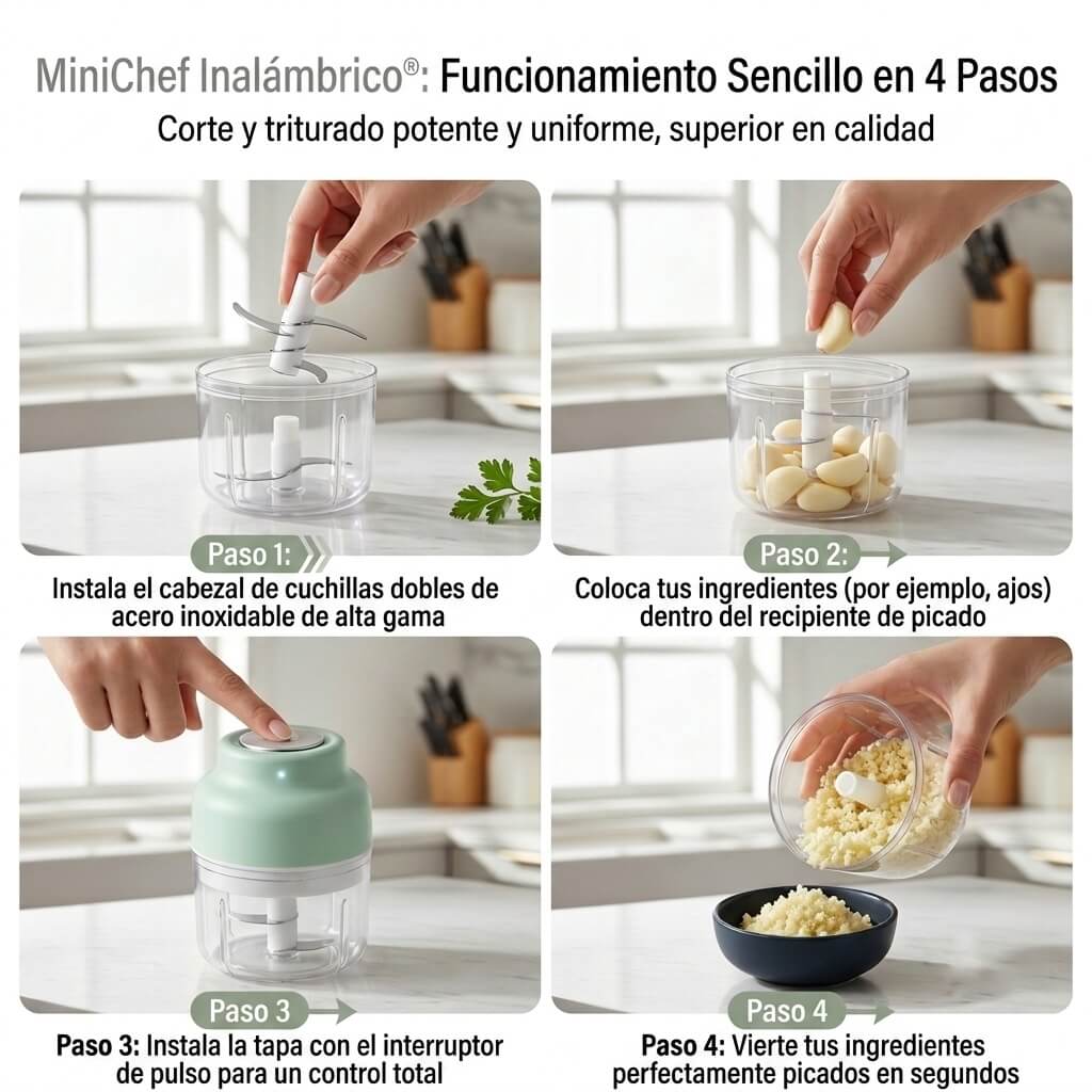 MiniChef™ - Mini Procesador de Alimentos Inalámbrico Portátil
